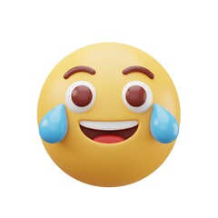 Fototapeta premium Happy emoji cartoon with joyful expression