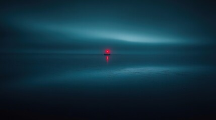 Solitary Beacon in a Misty Night