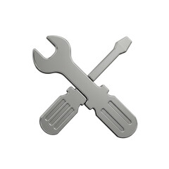 3d fixing symbol isolated 