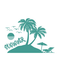 Summer t shirt design, typography, vector, eps