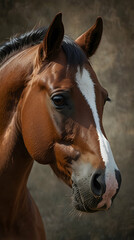 Obraz premium Glossy Coat and Distinct Face of Arabian Horse