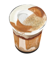 Ice cream coffee Einspanner coffee vector design