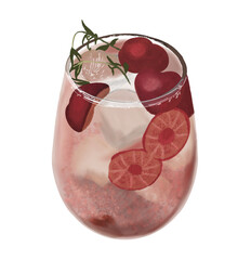Cherry Aid Fruit Juice Vector Design