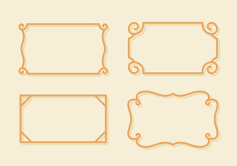 Vector Rectangular Frame Border Set