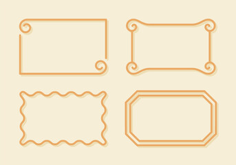 Vector Rectangular Frame Border Set