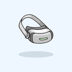 Vector illustration of a VR headset representing immersive virtual reality experience and modern digital technology Scalable and editable vector format suitable for apps websites presentations and dig