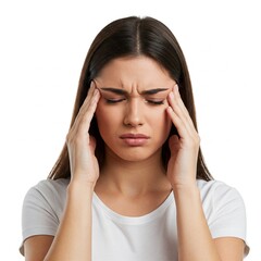young woman with headache
