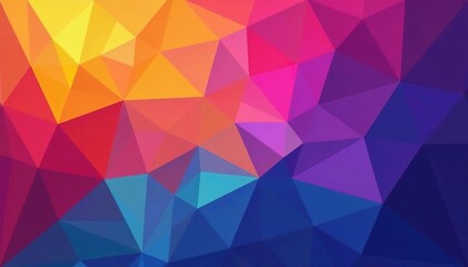 Obraz premium Geometric shapes forming a continuous, vibrant backdrop , colorful, triangles