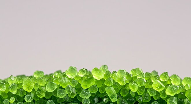 vibrant lime toned microscopic loperamide crystals illuminated with polarized light, positioned at the bottom with ample copy space at the top for photo use