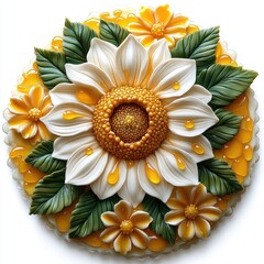 Sunflower Polymer Clay Art.
