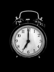 An alarm clock showing the time