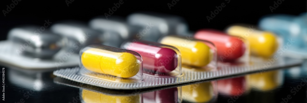 Aufkleber blister pack showing gap where pills are missing, reflecting themes of memory loss and health concer