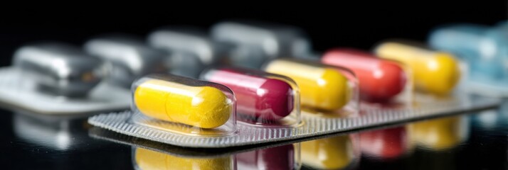 Blister Pack Showing Gap Where Pills Are Missing, Reflecting Themes of Memory Loss and Health Concerns Generative AI