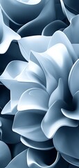 Obraz premium Sophisticated Abstract Swirls in Shades of Blue and White Background