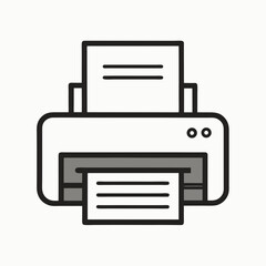 printer icon vector illustration