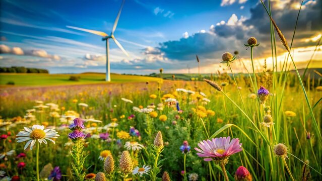 Majestic Westphalian Landscape: Wind Turbine Macro Photography near Sassenberg