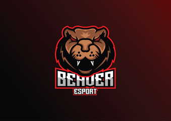 illustration beaver esport logo for team squad