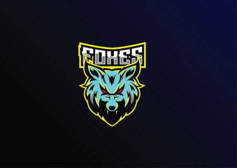 illustration fox angry esport logo for team squad