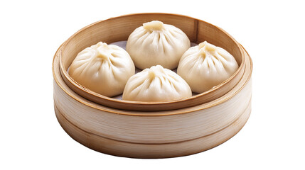 Baozi (Steamed Buns) isolated in White background ,Transparent Background ,Food image