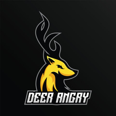 illustration deer esport logo for team squad