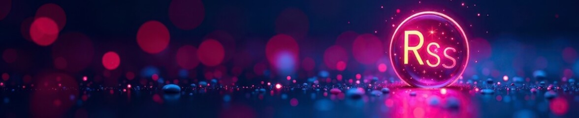 Stylized RSS feed icon with emanating wireless waves , feed, modern