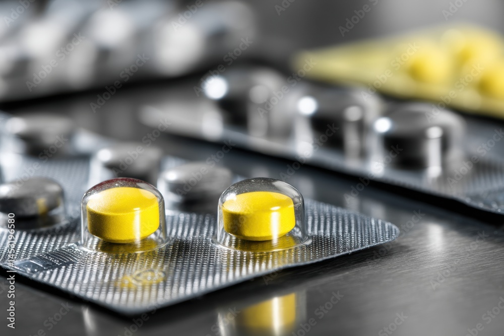 Poster blister pack with empty slot signifies gaps in memory and the importance of medication in daily life