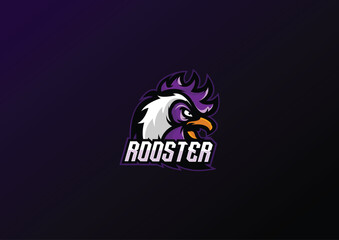 illustration rooster esport logo for team squad