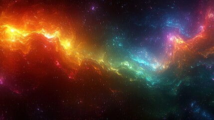Fototapeta premium Cosmic Nebula: A Symphony of Colors in the Universe