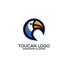 toucan head logo simple design