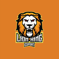 illustration lion king esport logo for team squad