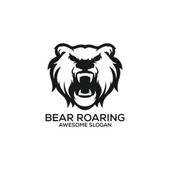 illustration grizzly emblem logo