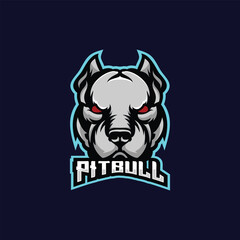 illustration pitbull esport logo for team squad
