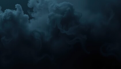 Moody abstract background of dark blue clouds and a gradient texture