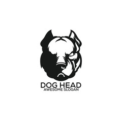 illustration pitbull emblem logo