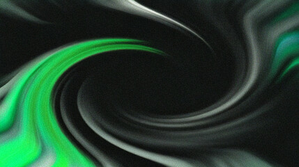 Abstract Swirling Green and Gray Design Background