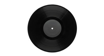 Fototapeta premium Vinyl record music disc audio player vintage sound turntable groove entertainment retro design art object on transparent background