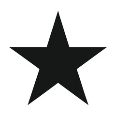 Obraz premium Solid Black Star Vector silhouette Simple and Versatile Shape