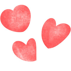  Cute heart shape with watercolor 