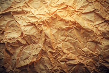 Vintage Crumpled Paper Texture Background: Aerial Photography of Old Paper