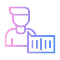 voice command Line Gradient Icon