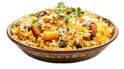 Biryani isolated in White background ,Transparent Background ,Food image