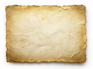 Vintage Torn Paper Texture: White Background for Design Elements