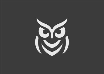 Owl logo for education, wisdom, or night-themed branding.