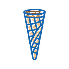 cone ice cream icon doodle illustration