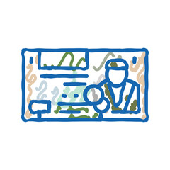 jordanian dinar jod icon doodle illustration