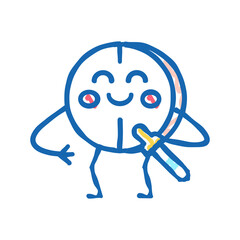 tablet medical icon doodle illustration