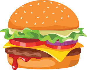 hamburger vector illustration