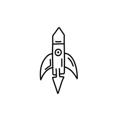 rocket doodle icon