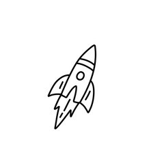rocket doodle icon