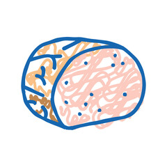ham beef icon doodle illustration
